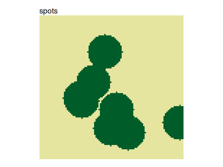 A single spots landscape with 8 large spots
